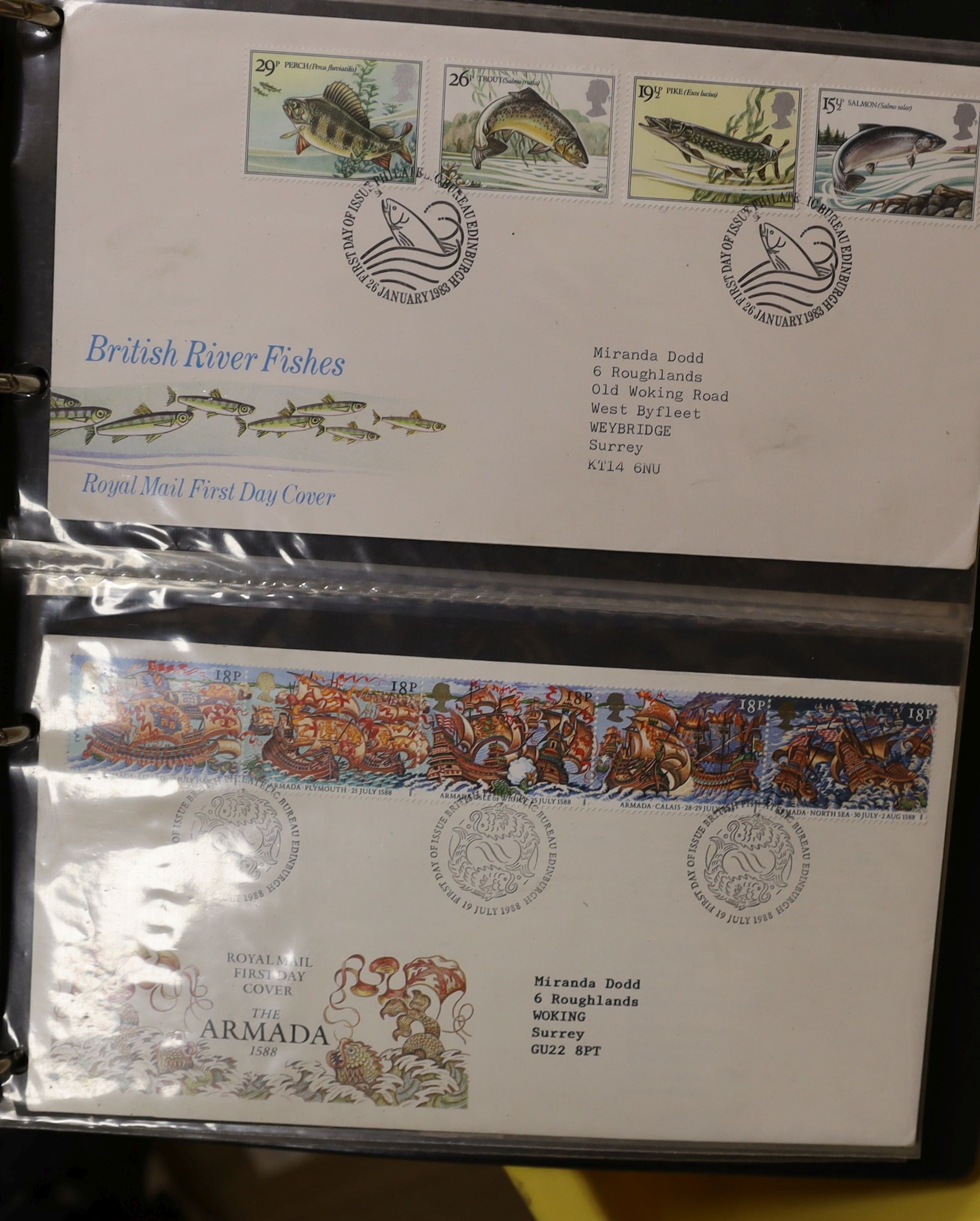 A box of First Day Covers